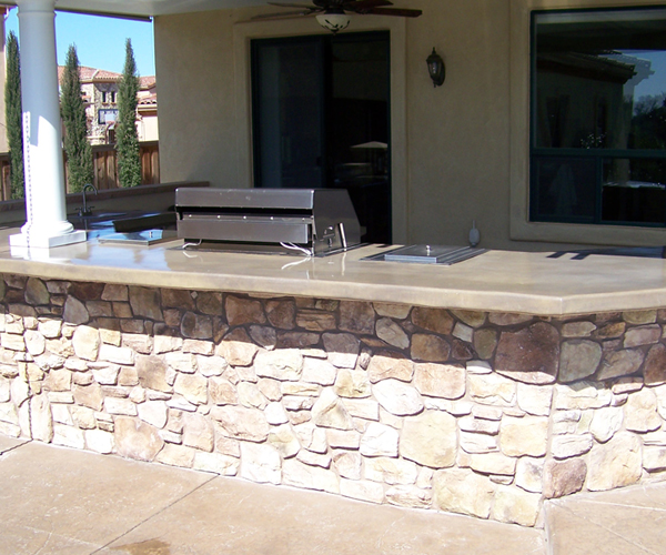 Custom Outdoor BBQ Kitchen Custom Masonry Stone Work