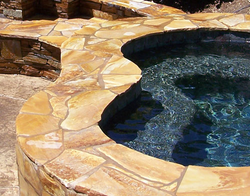 Outdoor Kitchen Concrete Design Beautiful Finsihed Flagstone Concrete Design