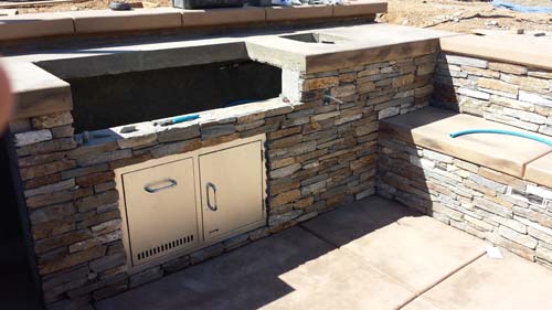 in ground outdoor kitchen Sacramento