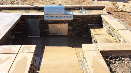 in ground outdoor kitchen Sacramento