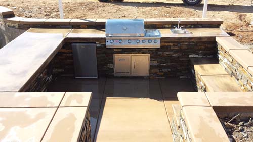 in ground outdoor kitchen Sacramento