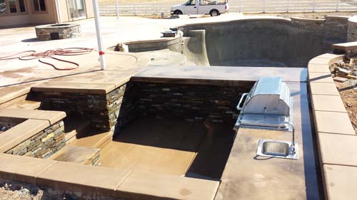 in ground outdoor kitchen Sacramento