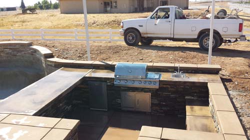 in ground outdoor kitchen Sacramento